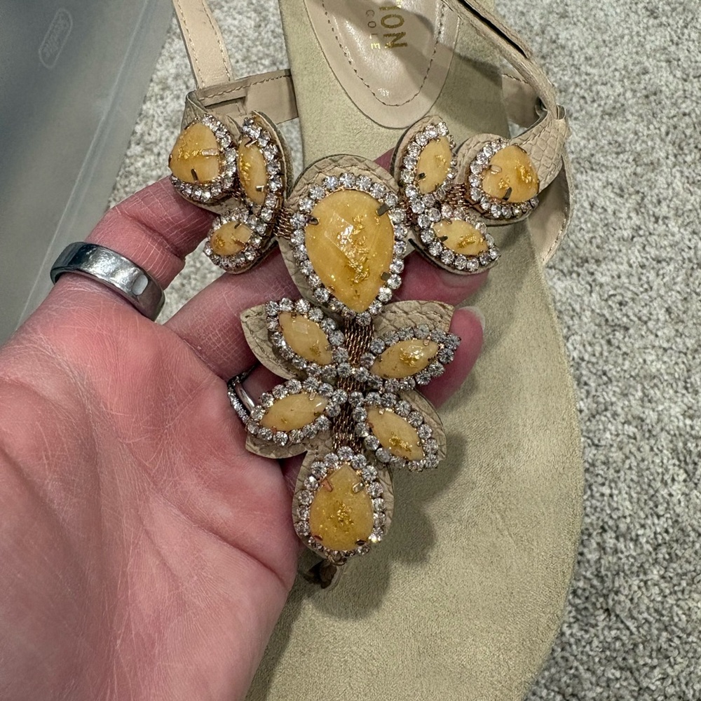 Kenneth Cole Reaction Lost Nite Thong Sandal Size 8.5 - Picture 4 of 5